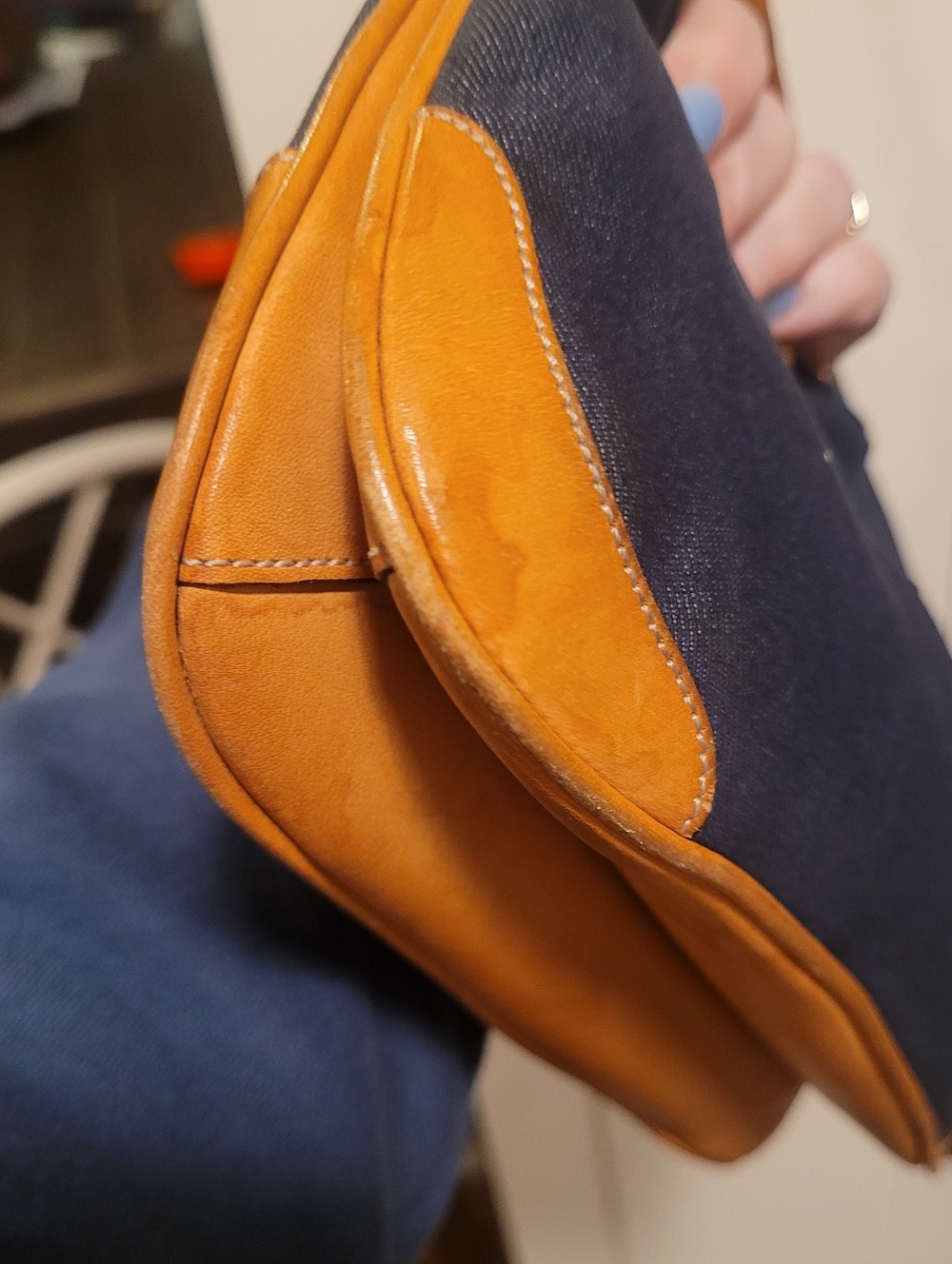 Vintage Coach Hamptons Denim Clip Hobo Bag Small Y2K 90s - Picture 9 of 16